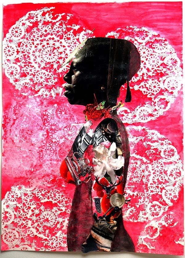 "Do Androids Dream of How People are Sheep" (2011) Mixed media on watercolor paper 22" x 29" photo by Stephen Flemister; courtesy of Krista Franklin
