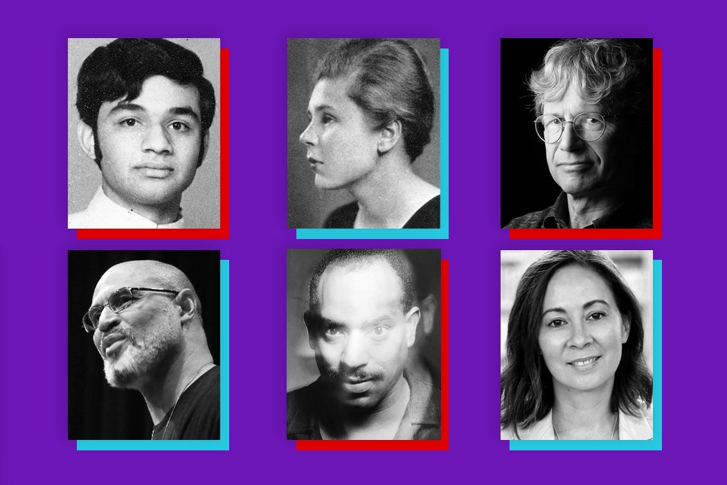 Clockwise: Agha Shahid Ali, Elizabeth Bishop, William Logan, Paisley Rekdal, Charles Fort, Tim Seibles.