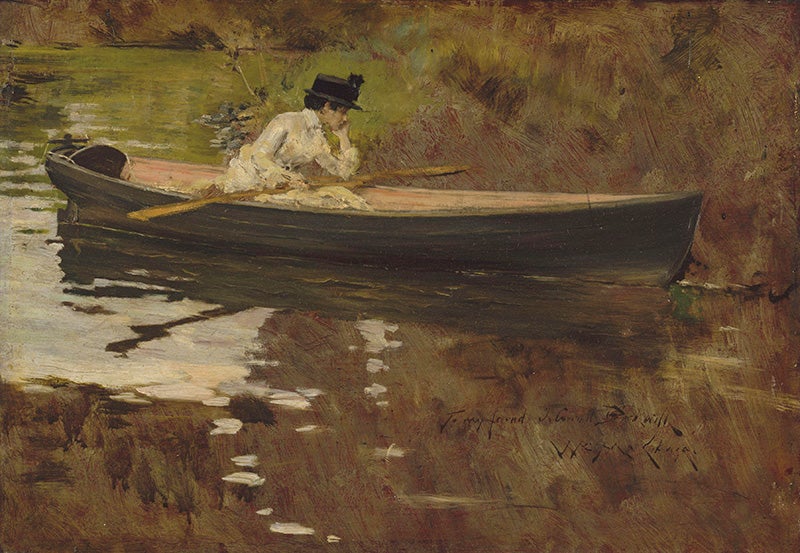 Alice Gerson in Prospect Park by William Merritt Chase, 1886