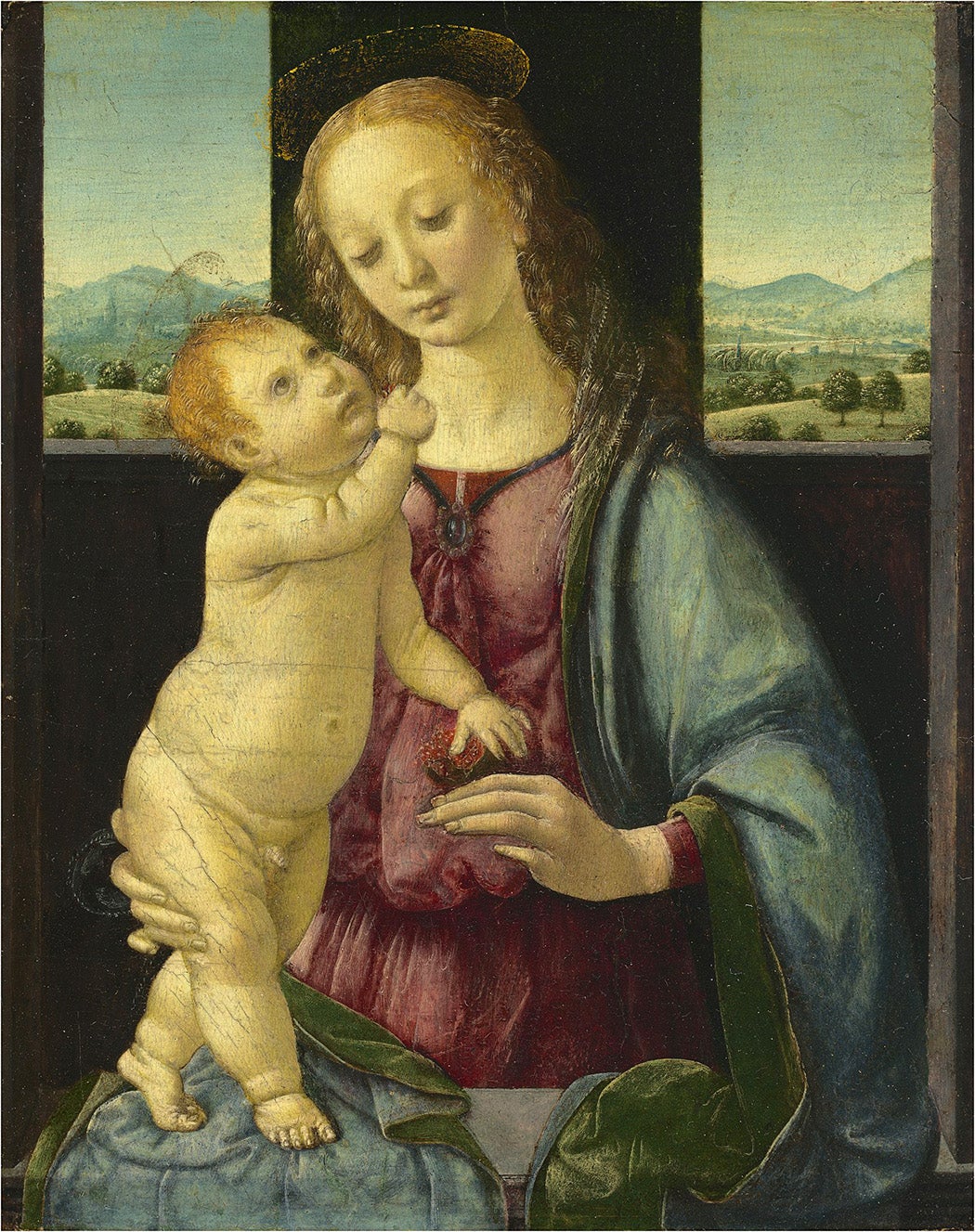 Madonna and Child with a Pomegranate by Lorenzo di Credi, 1475-1480