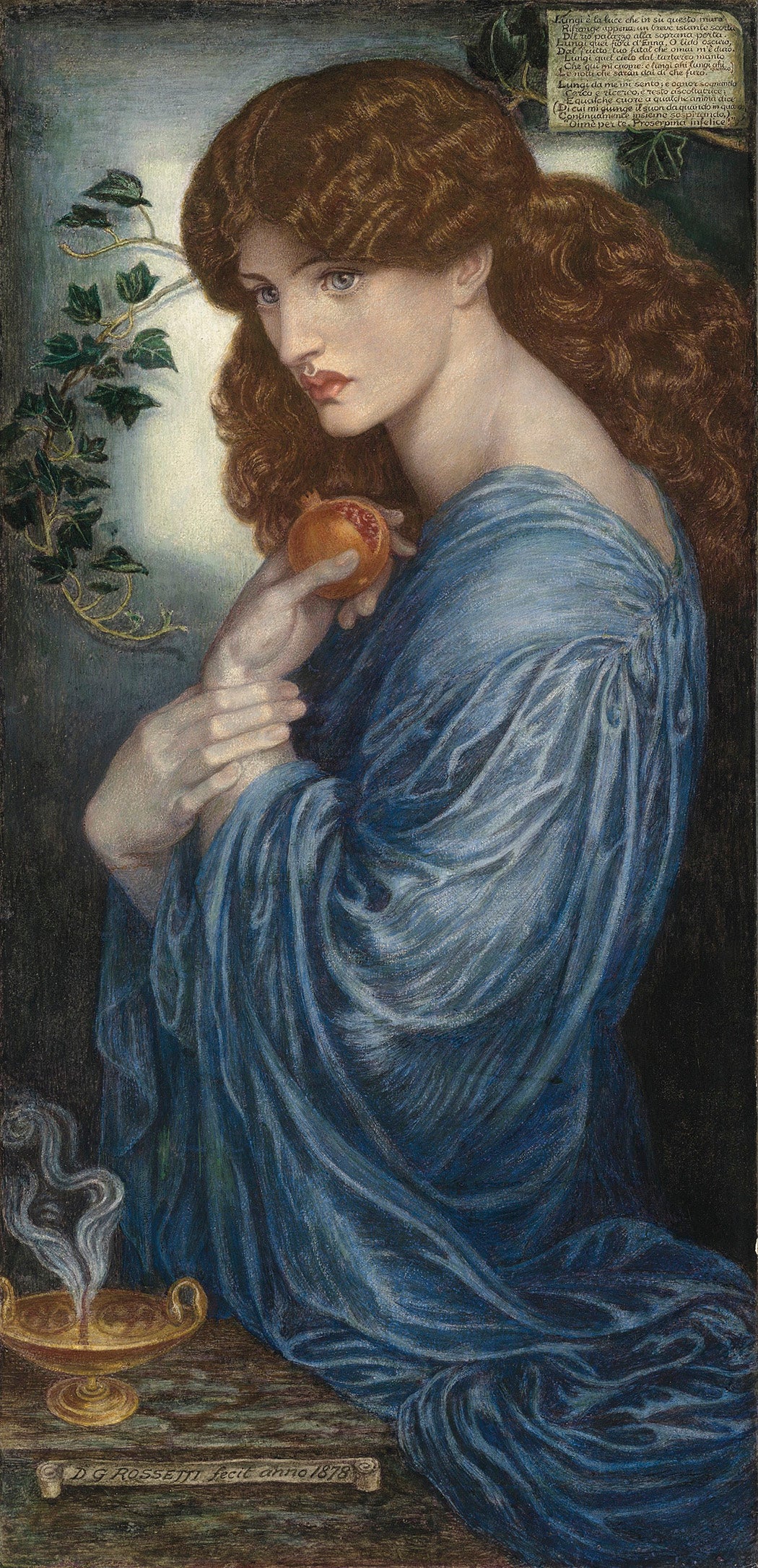 <em>Proserpine</em> by Dante Gabriel Rossetti, 1878 