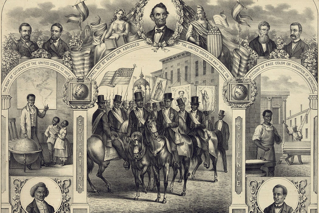 The Fifteenth Amendment and its results, drawn by G.F. Kahl, 1870