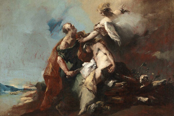 The Sacrifice of Isaac by Francesco Guardi, 1750s