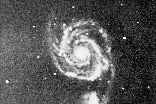 A photograph of spiral nebula M 51 taken by the Lick observatory, 1900