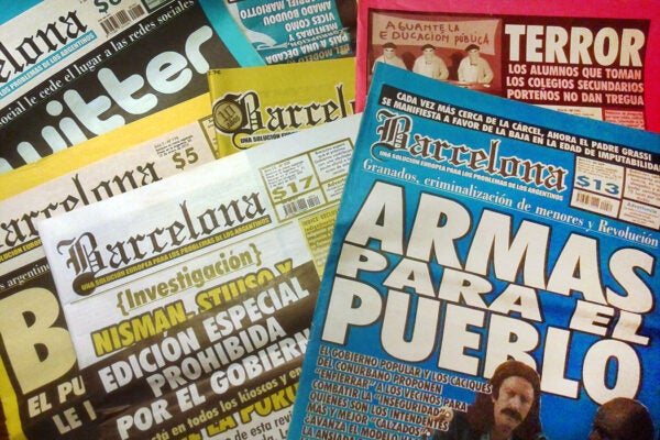Covers of Barcelona, the satirical Argentinian magazine