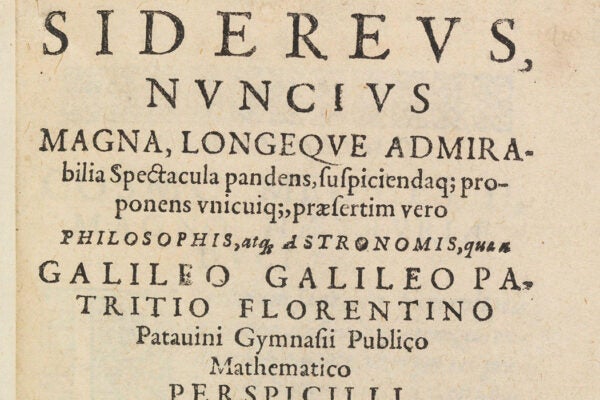From the cover of Sidereus Nuncius